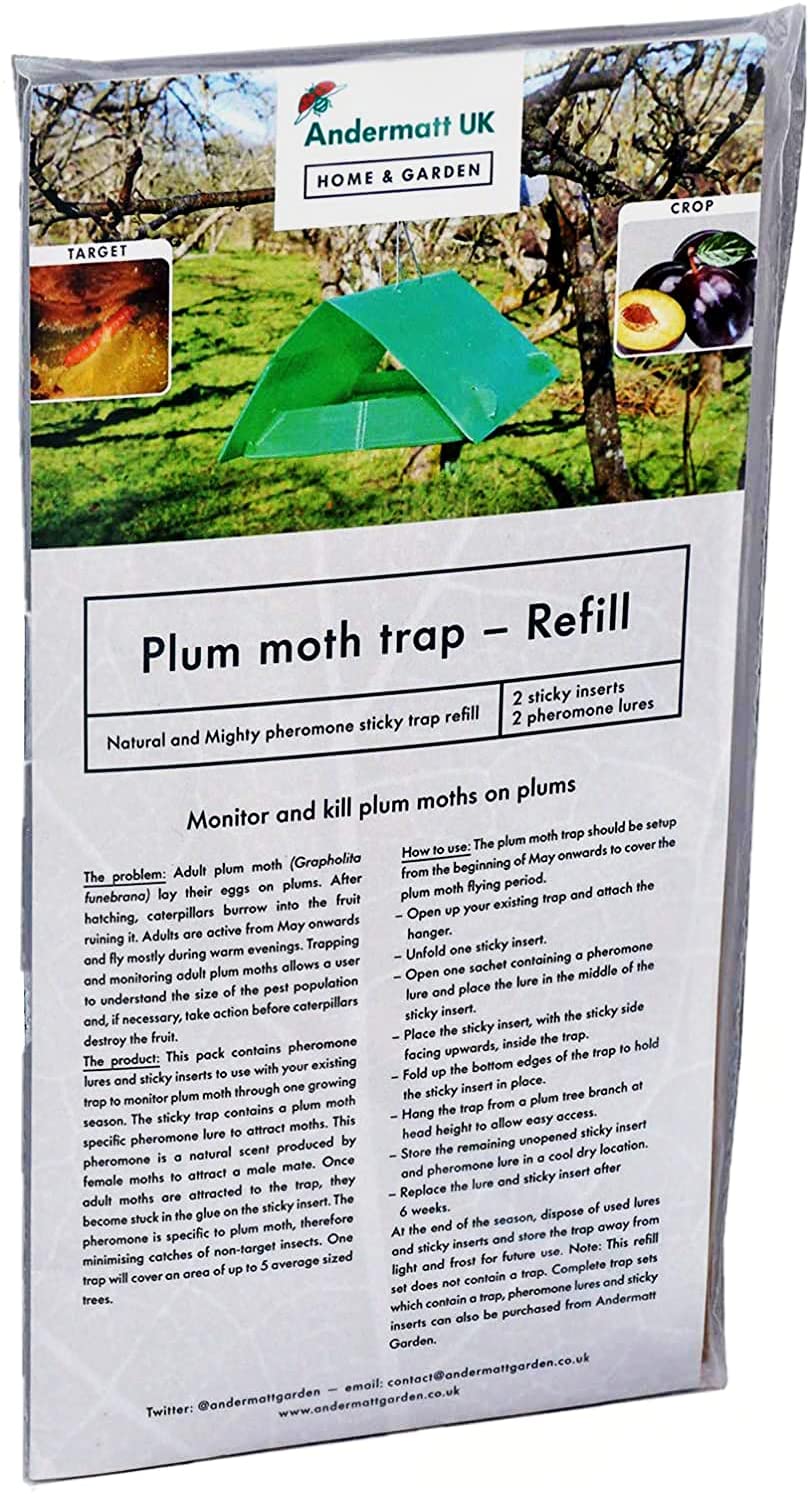 Photo of plum moth trap packaging.