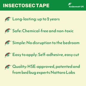Graphic design of Insectosec Tape information.