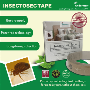 Graphic design of an Insectosec Tape poster.
