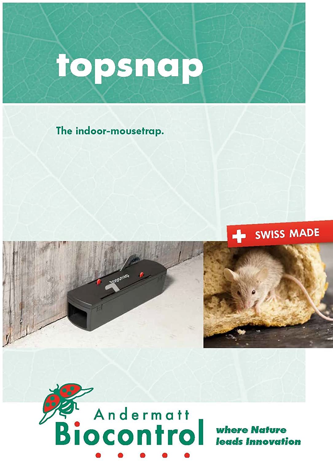 Graphic packaging of the topsnap trap.
